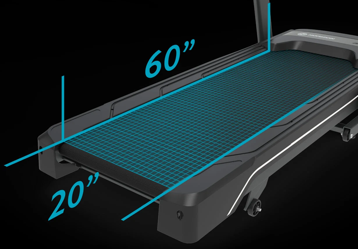 Une surface de course spacieuse et confortable