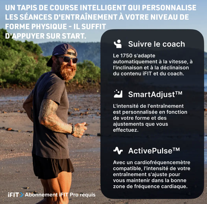 Tapis roulant NordicTrack 1750 - Améliorez votre cardio. Chaque jour. À domicile.