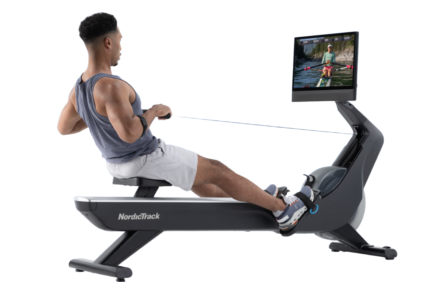 NordicTrack RW900 rower with 24-inch touchscreen.